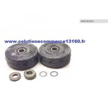 KIT 2 ROUE STABILISATRICE CAOUTCHOUC 125 50 60 20 mm LINDE FENWICK GERBEUR XG10