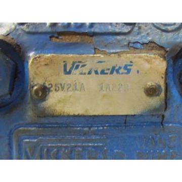 VICKERS 25V21A 1A22R 25V21A1A22R 7/8#034; APPROX SHAFT HYDRAULIC VANE PUMP REBUILT