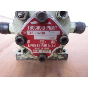 NOP Nippon Oil Pump Trochoid pump TOP-204HW GVB WORKING BEFORE REMOVAL