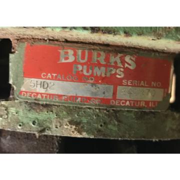 Burks Pump with 1/2 hp Motor 5HD2 PUMP   48 61300 38 MOTOR 3450RPM