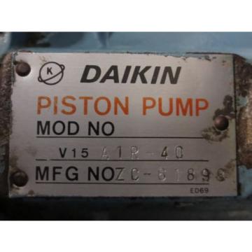 MORI SEIKI DAIKIN HYDRAULIC OIL MOTOR PUMP M15A1-3-30  PISTON PUMP V15A1R-40