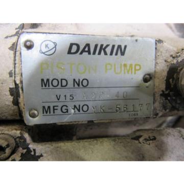 HYDRAULIC POWER UNIT W/ DAIKIN MOTOR PUMP V15A2F-J, PISTON PUMP V15 A2R-40 QE