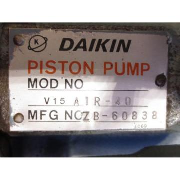 DAIKIN HYDRAULIC MOTOR PUMP M15A1-2-30  TYPE V15A1R-40 MORI SEIKI