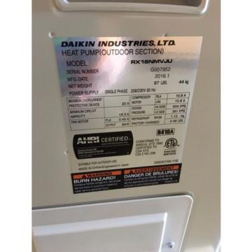 Daikin 18,000 BTU Heat Pump 18 SEER Single Zone Mini Split Unit Outside Section