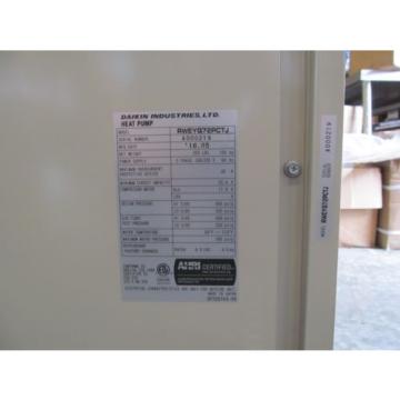 DAIKIN MODEL NUMBER RWEYQ72PCTJ, VRV-IV WATER COOLED HEAT PUMP - RWEYQ SERIES