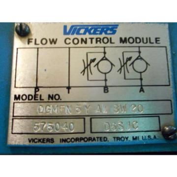 Origin Vickers Hydraulic Valve, DGMFN 5 Y AW3 W20