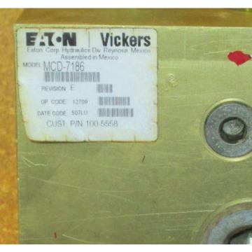 Lot of 2  EATON VICKERS HYDRAULIC MANIFOLD ASSY # MCD-7186 amp; MCD-7942