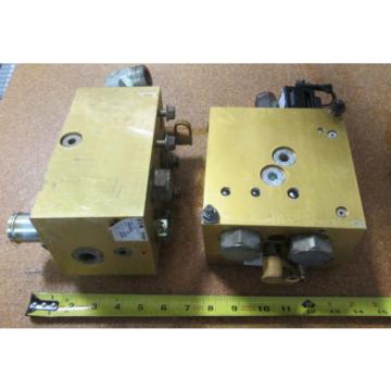 Lot of 2  EATON VICKERS HYDRAULIC MANIFOLD ASSY # MCD-7186 amp; MCD-7942