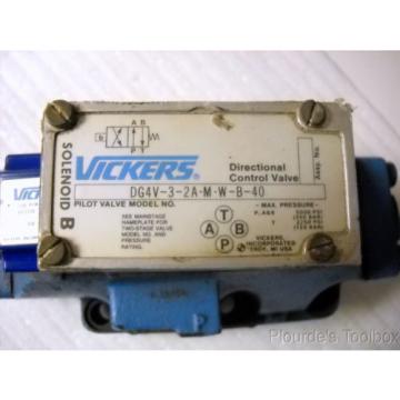 Vickers DG5S-8-2A-M-W-B-20 Two-Stage, Four-Way Directional Hydraulic Valve