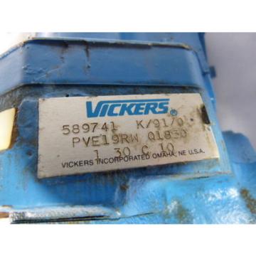 Vickers PVE19RW-Q1830 Single Stage Pump  USED