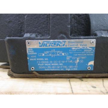 VICKERS SOLENOID DIRECTIONAL CONTROL VALVE; P/N: DG4V-3S-6C-M-FTWL-B5-60 ~Origin~