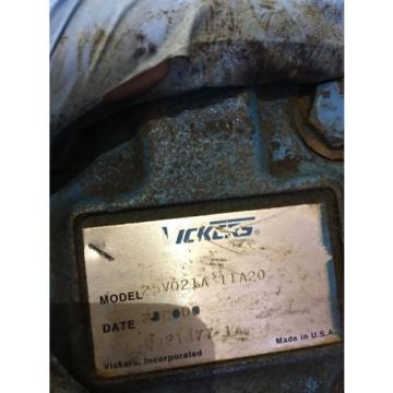 USED GOOD CONDITION VICKERS 25V021A 11A20 HYDRAULIC VANE PUMP, HP1 PT