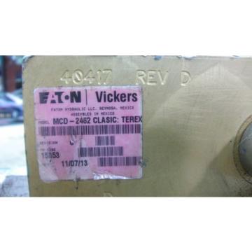 VICKERS HYDRAULIC VALVE #1022733J MODEL#MCD-2462 CLASSIC:TEREX USED