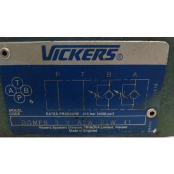 VICKERS HYDRAULIC VALVE DGMEN 3 Y A2W B2W 41