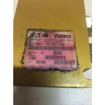 EATON VICKERS FDC1-10-6T-55 HYDRAULIC VALVE 3-PORT  Warranty Fast Shipping