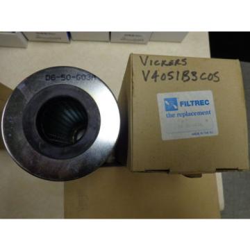 Fluid Hydraulic filter, Filtrec D6-50-G03A; Vickers V4051B3C05, lot of 2, origin