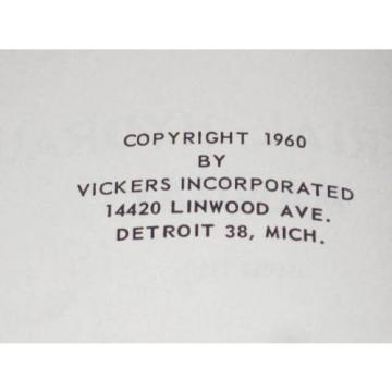 1960 VICKERS Machinery Division INDUSTRIAL HYDRAULICS MANUAL 935100