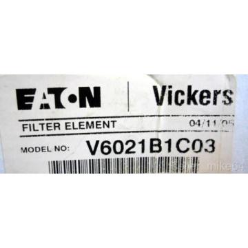 VICKERS V6021B1C03, HYDRAULIC FILTER, 3 MICRON, 290 PSID, BUNA O RING, NIB