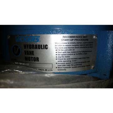 Vickers MHT-90-N1-12 hydraulic vane screw motor, freshly rebuilt MINT will ship