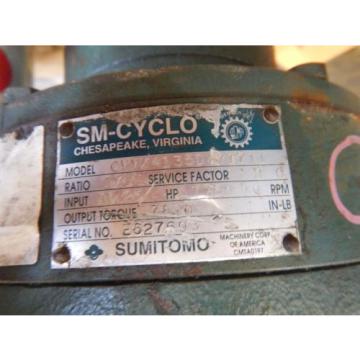 Origin Sumitomo SM-Cyclo Speed Reducer 1711:1 Ratio 25 Input HP 7810 Torque Origin