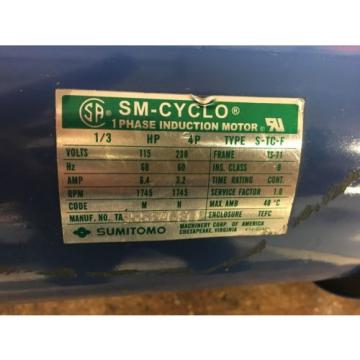 SM-CYCLO S-TC-F 1-PHASE INDUCTION MOTOR SUMITOMO CNHM503-6095YA-SG-87