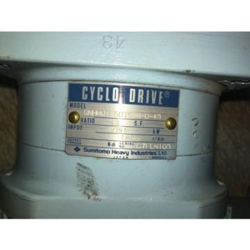 SUMITOMO CYCLO DRIVE, MODEL: CNHM01-5075-N-B-43, RATIO 43, WITH MOTOR, USED