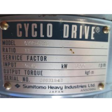 SUMITOMO CYCLO DRIVE CVV-4145 MORI SEIKI SH-50 CNC MILL