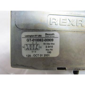 Rexroth Ceram GT-010062-00909 Double Solenoid Valve 4-Pin 24VDC ISO Sz 1