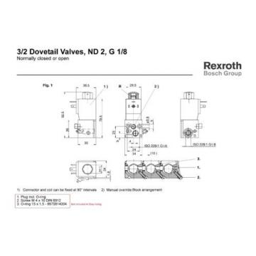 Rexroth Dovetail Valve - Part 5774650220  Set of 2
