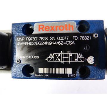 Rexroth 4WE6H62/EG24N9K4/62 Directional Control Valve 24VDC 125A  WOW