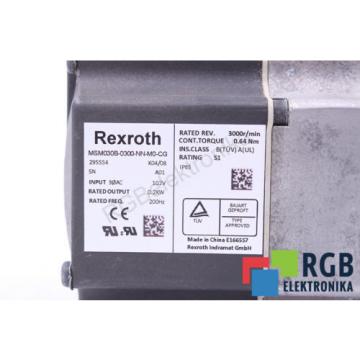 MSM030B-0300-NN-M0-CG1 R911295554 02KW 102V 16A 200HZ 3000/MIN REXROTH ID27469