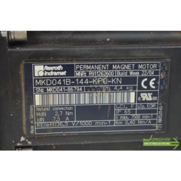 Rexroth Indramat Permanent Magnet Motor MKD041B-144-KP0-KN inkl LP 090-M02-50