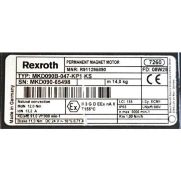 Rexroth Indramat Servomotor MKD090B-047-KP1-KS MNR: 911295890