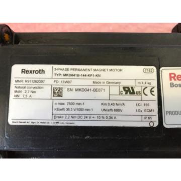 Rexroth Indramat MKD041B-144-KP1-KN AC Servomotor gebraucht gut Regal 2/2/3