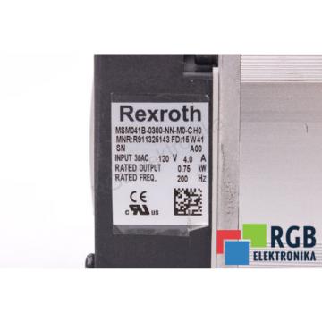 MSM041B-0300-NN-M0-CH0 R911325143 075KW 120V 4A 200HZ 3000/MIN REXROTH ID27466