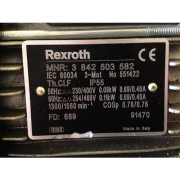 Rexroth MNR 3 842 503 582 Motor amp; Rexroth Winkelgetriebe GS 13 -1  i=20