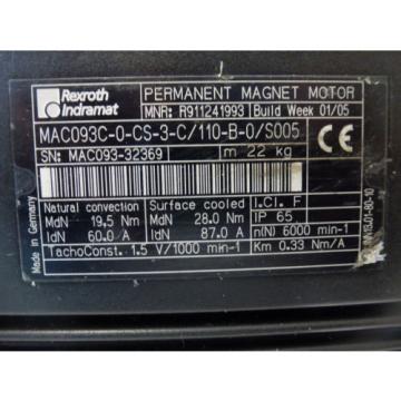 Rexroth Indramat MAC 093C-0-CS-3-C/110-B-0/S005, unused unused