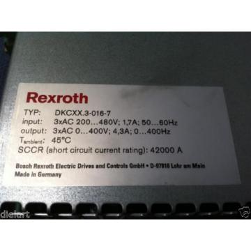 BOSCH REXROTH INDRAMAT ECODRIVE 03 - DKC043 -16-7-FW 16Amp Servo Drive