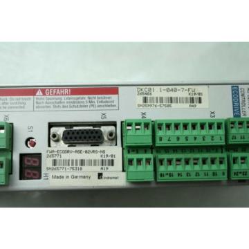 Bosch Rexroth Indramat DKC011-040-7-FW Digital AC Servo Controller / Drive K19