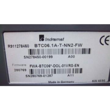 REXROTH INDRAMAT SYSTEM 200 PENDANT BTC061A-T-NN2-FW REMAN BTC061ATNN2FW