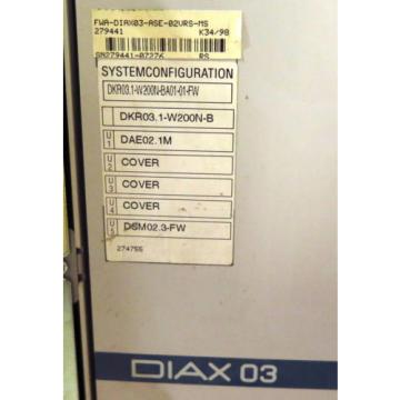 Rexroth Indramat Servo Controller DKR031-W200N-BA01-01-FW FWA-DIAX03-ASE-02VRS