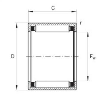 FAG Drawn cup needle roller bearings with open ends - HK6020