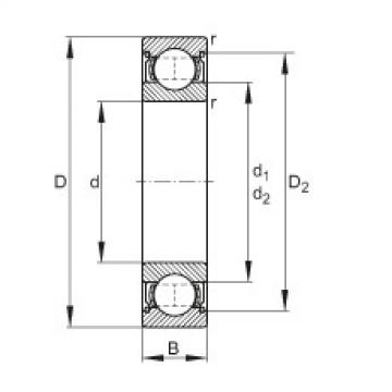 FAG Deep groove ball bearings - 6021-2Z