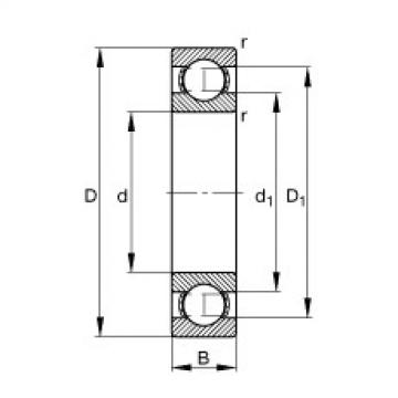 FAG Deep groove ball bearings - 16018