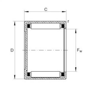 FAG Drawn cup needle roller bearings with closed end - BCE186