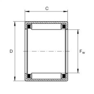 FAG Drawn cup needle roller bearings with open ends - SCE107-1/2