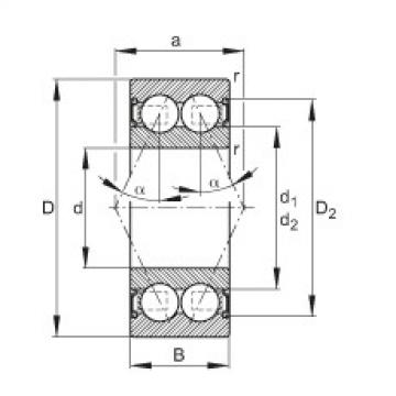 FAG Angular contact ball bearings - 3800-B-2RS-TVH