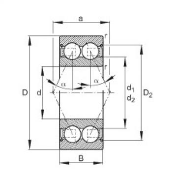 FAG Angular contact ball bearings - 3217-B-2Z-TVH