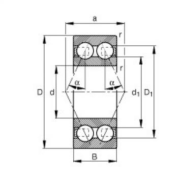 FAG Angular contact ball bearings - 3217-B-TVH