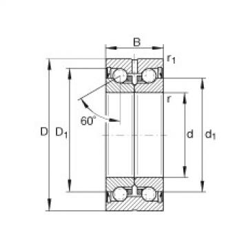 FAG Axial angular contact ball bearings - ZKLN1545-2RS-XL